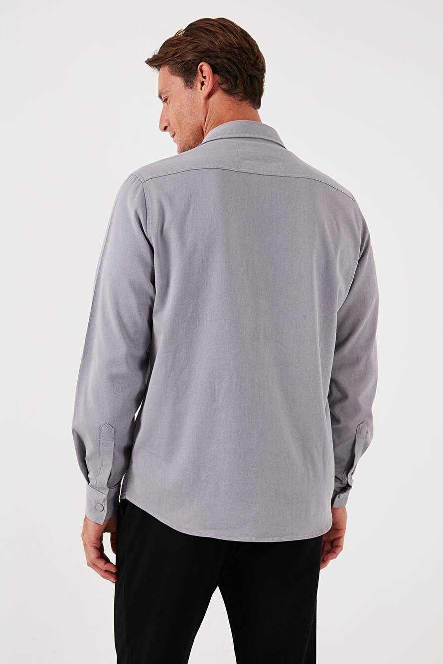 Buratti Pamuklu Regular Fit Çift Cepli Erkek Gömlek CF24W116927 — صورة المنتج 7 من 7