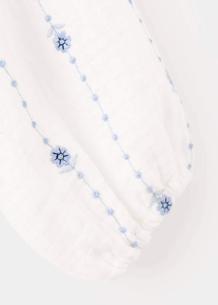 Flower-embroidered cotton blouse — Product image 6 of 6