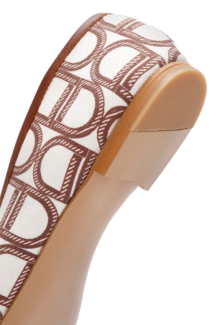 Kadn Brown Monogram Patterned Leather Babet 24sfd12076f — Product image 8 of 8