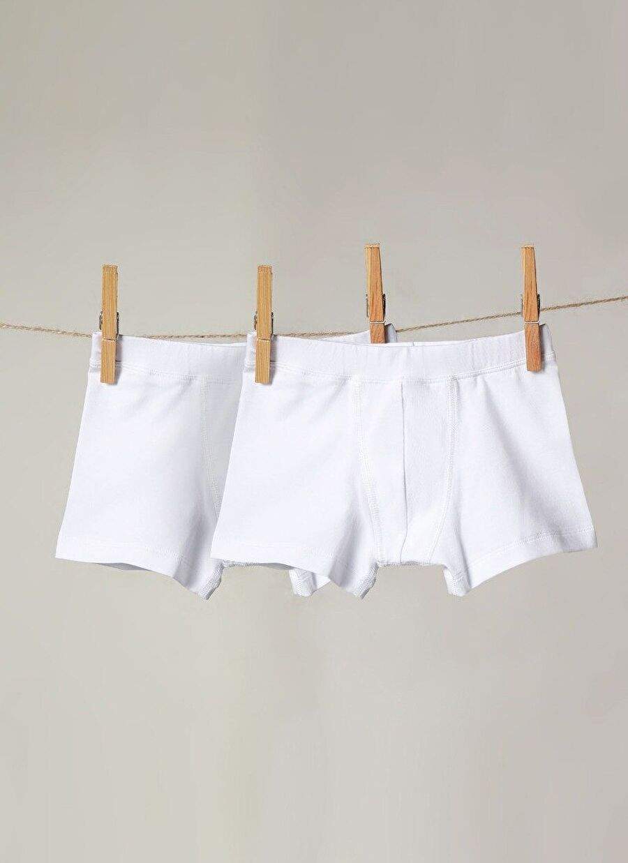 Men's Boy Organic Boxer 2 pack 9401 White — Product image 3 of 3