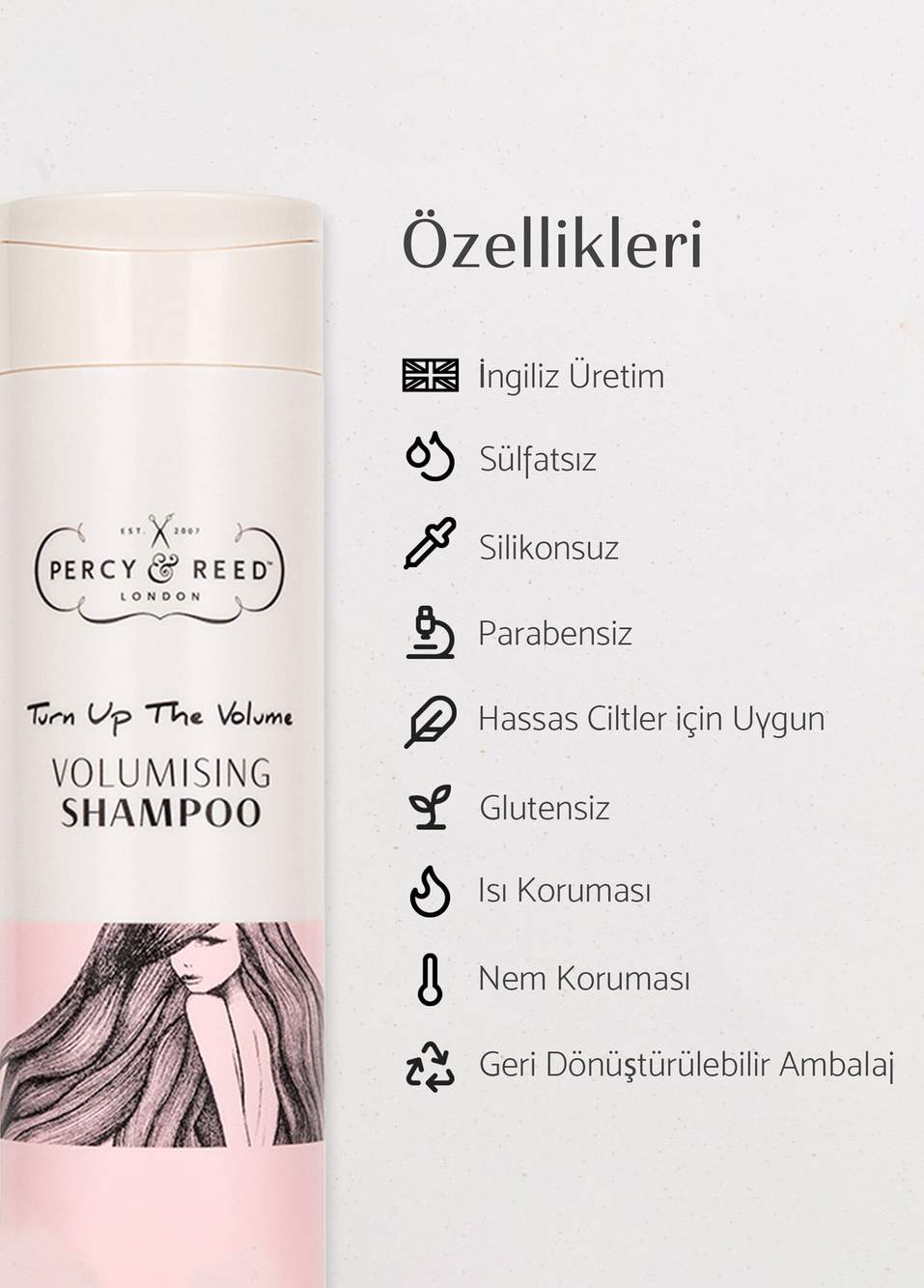 Turn Up The Volume Hacimlendirici Sülfatsız Şampuan 250 ml — صورة المنتج 3 من 5