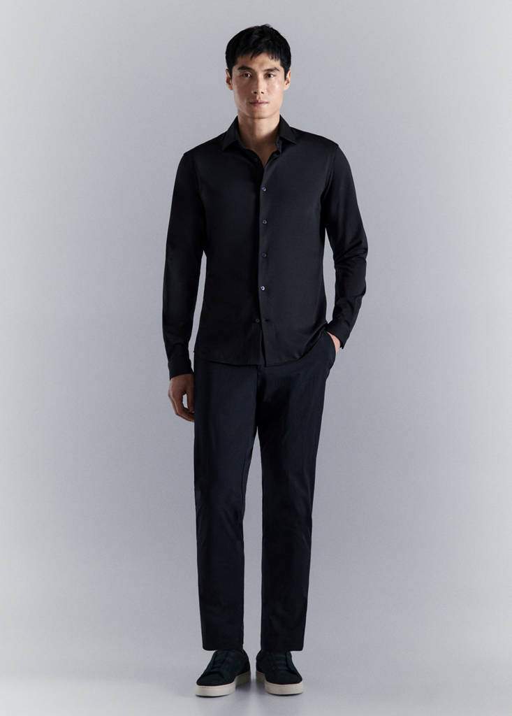 Slim fit comfort stretch non-iron cotton shirt — Product image 11 of 27