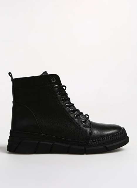 Bulldozer Black Women Leather Boots BUL-240631