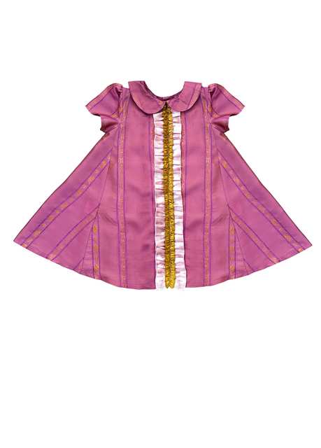 Eflatun Ruffled Short Sleeve Girl Boy Bell Dress