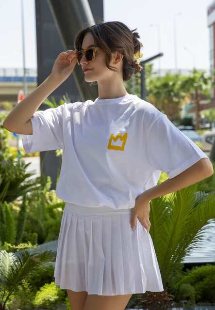 Unisex Vegan White T-Shirt - No More Drama Design