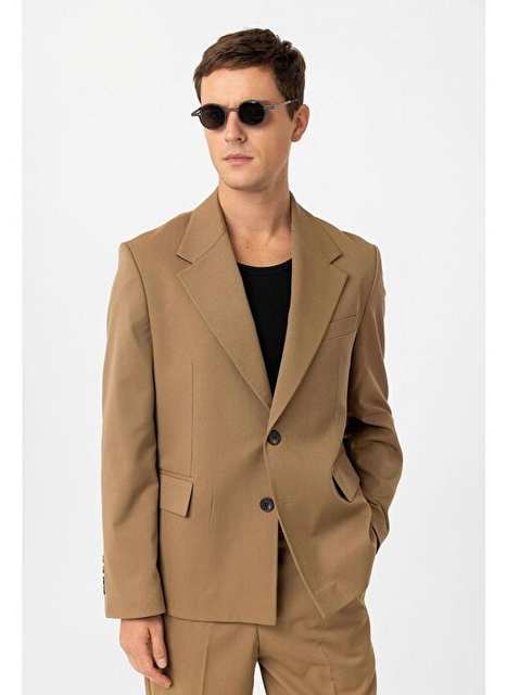 Antioch Camel Relax Fit Men's Blazer Jacket