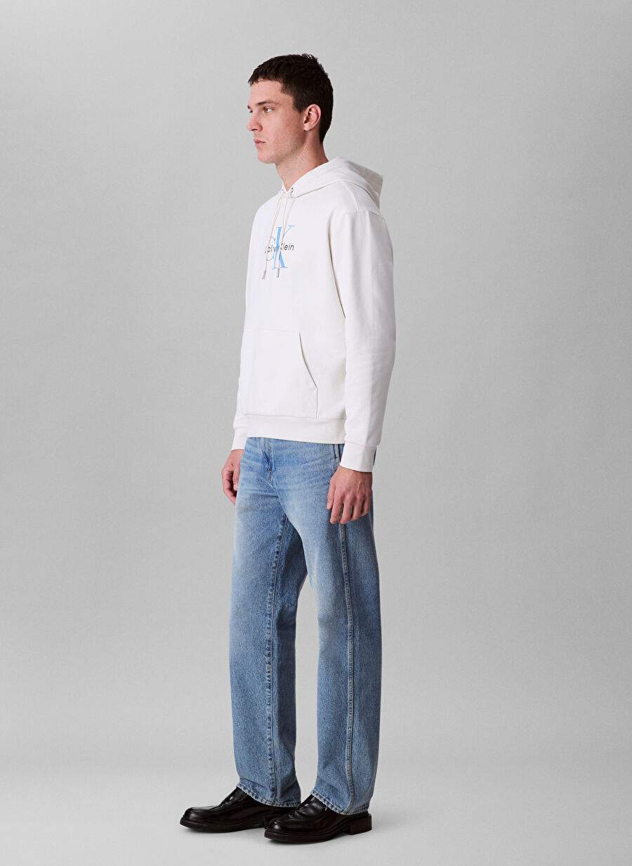 Calvin Klein Jeans Beyaz Erkek Kapuson Regular Fit Baskl Sweatshirt Lv04rc282gyas Ls Eu Monologo 350ter — Product image 16 of 25