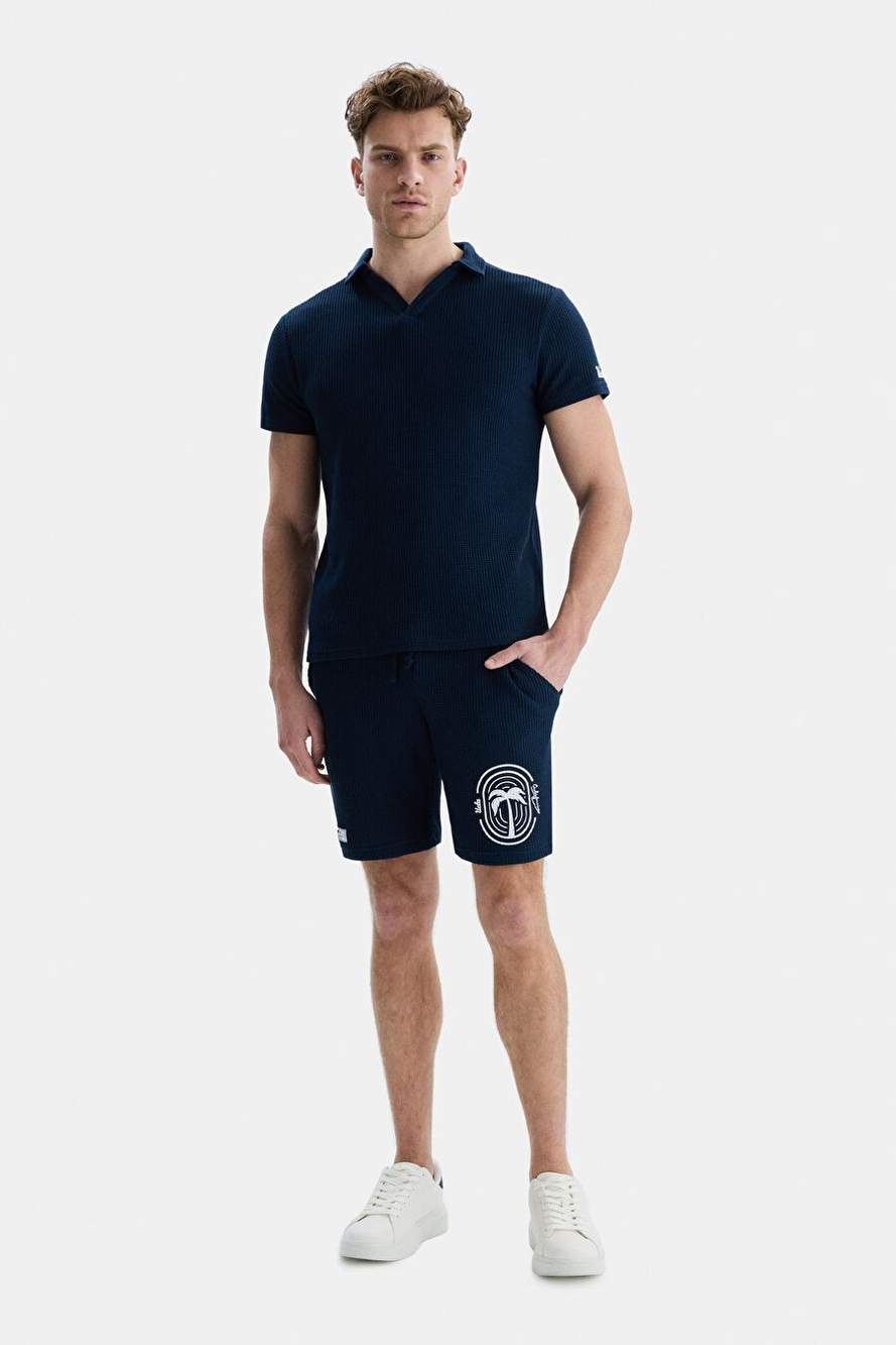 RUSSEL Lacivert Polo Yaka baskılı Standard Fit Erkek Tshirt — Product image 3 of 4