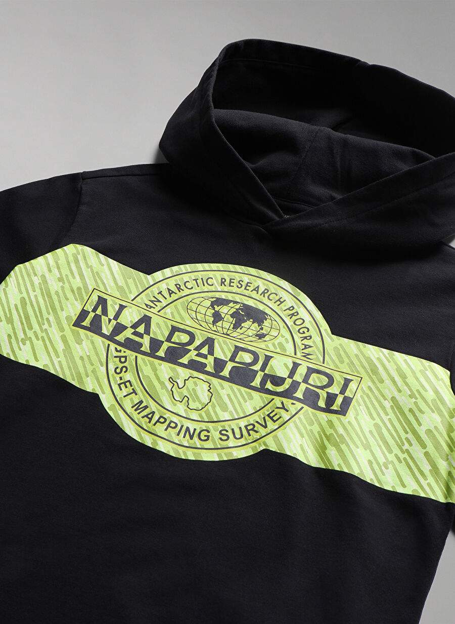Napapijri Siyah Erkek Çocuk Kapüşonlu Uzun Kollu Sweatshirt NP0A4GXD0411 K B-PINZON — Product image 4 of 6