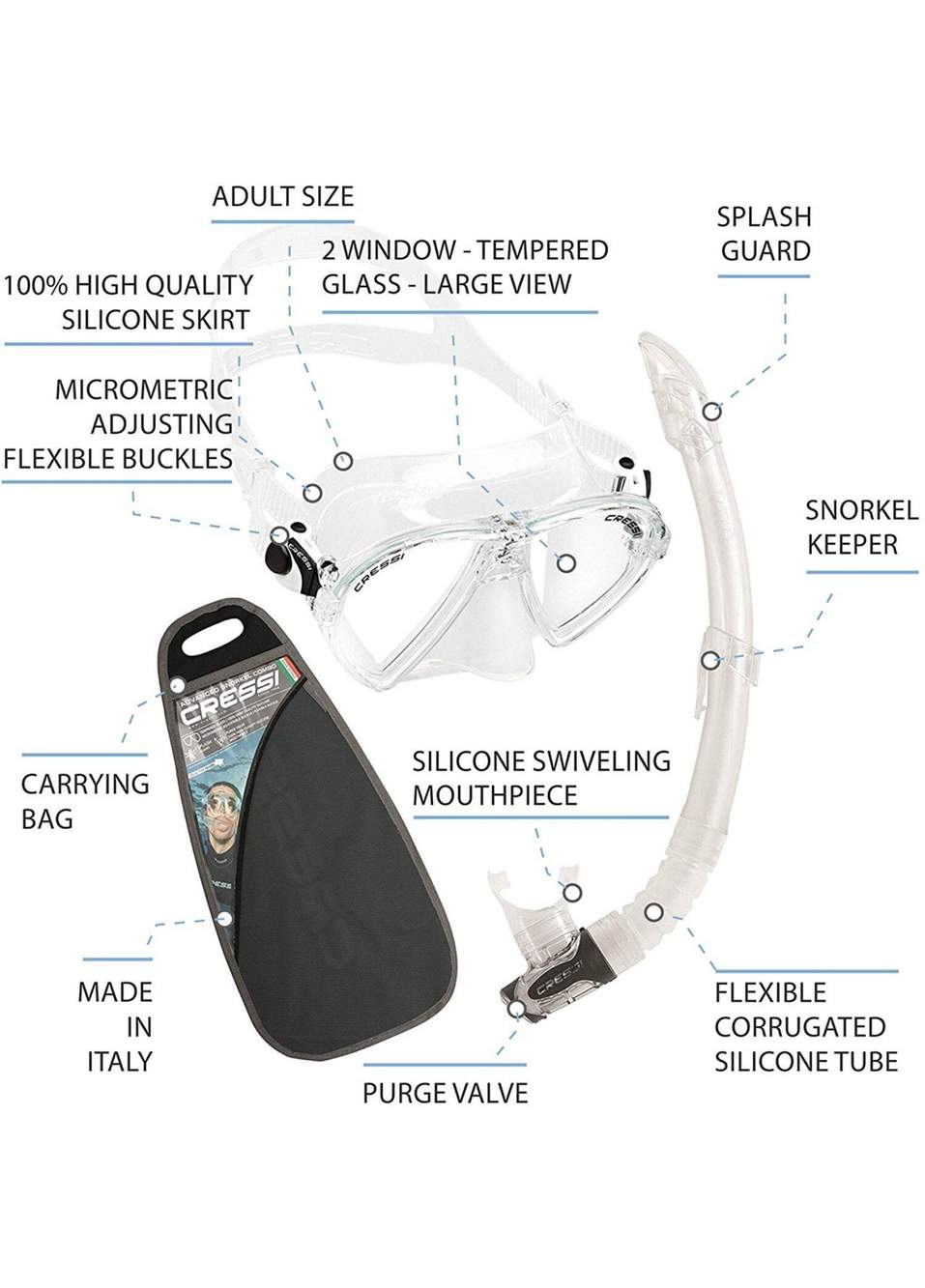 Ocean Vip Black Snorkel Mask Set — Product image 4 of 4