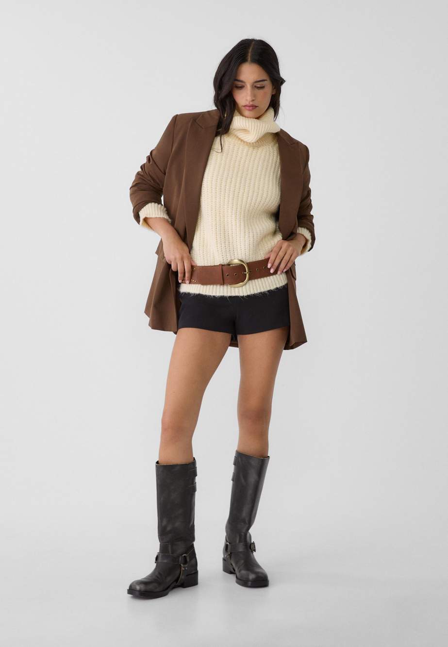 Slim fit tailored mini shorts — Product image 20 of 34