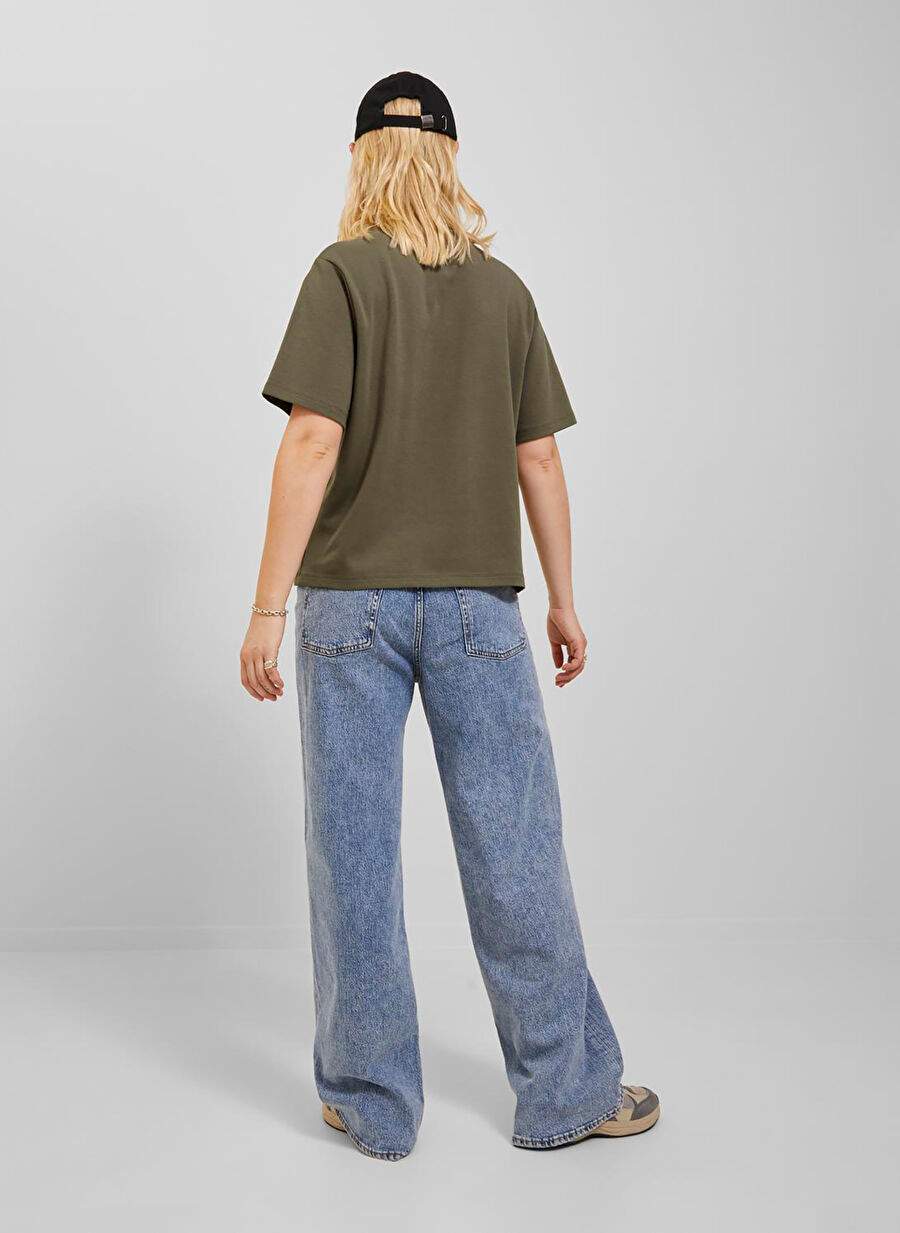JJXX Crew Neck Printed Dark Green Women's T-Shirt JXISA BELLE LOOSE SS TEE JRS — Product image 3 of 8