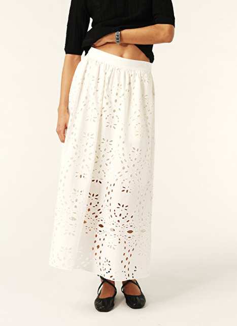 Black Women's 100% Cotton Skirt 1H25BELA