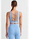 Balksrt Desenli Capraz Ipli Sporcu Sutyeni Alice Mavi — Product image 13 of 30