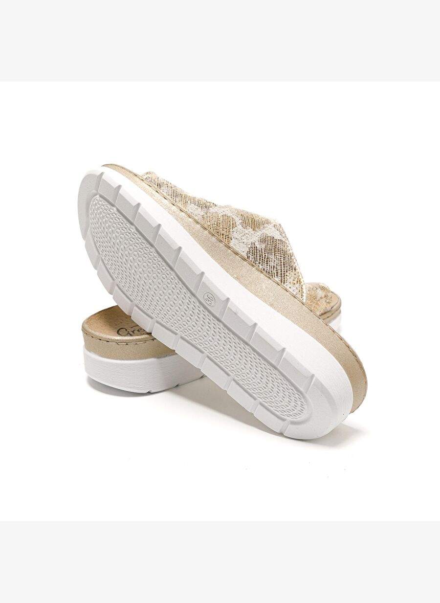 Kadın Terlik 5619 Green Life STRETCH WOMEN'S FOOTWEAR Gold/Beige — صورة المنتج 6 من 6