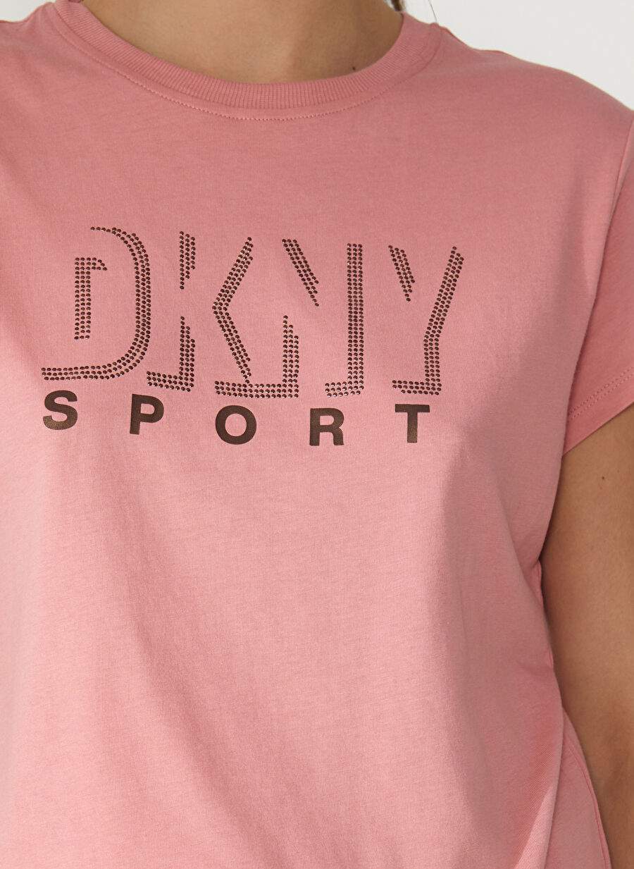 Dkny الجينز الدراجة طوق مستقيم البرونزية تي شيرت المرأة DP2T9147 — صورة المنتج 4 من 5