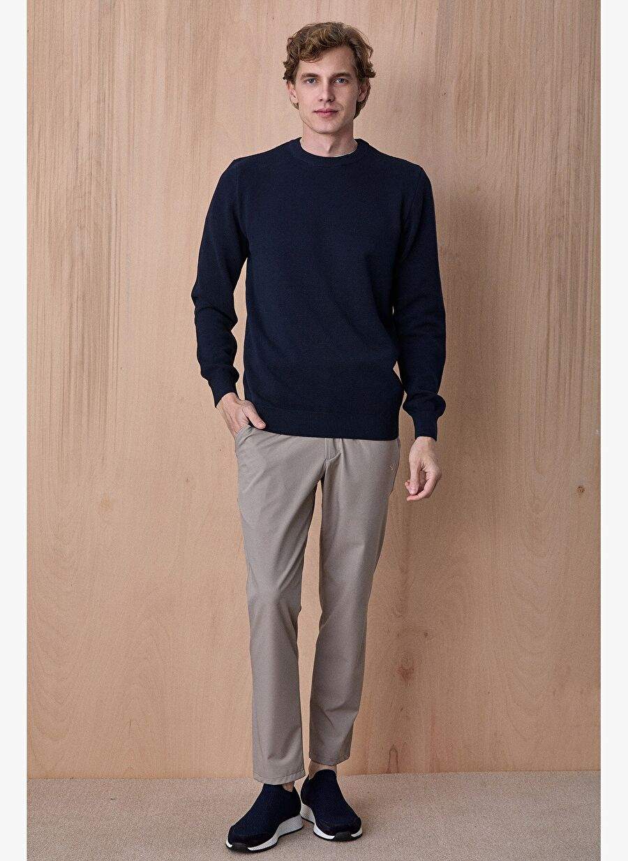 Lacivert %100 Pamuk Bisiklet Yaka Kazak — Product image 5 of 6