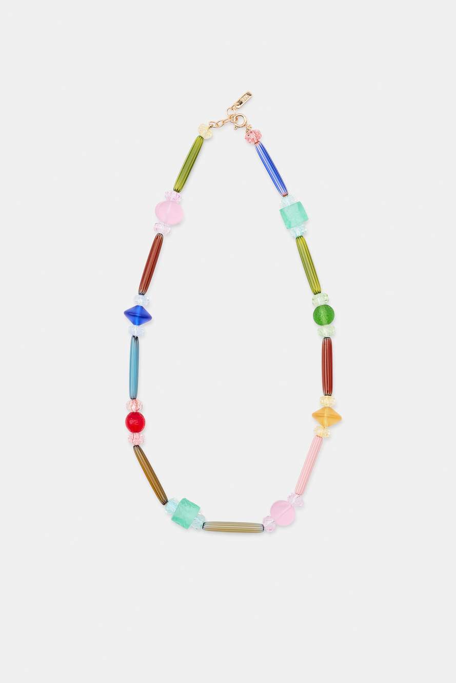 CONTRAST RESIN PIECE NECKLACE — Product image 3 of 4