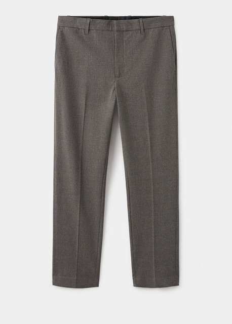 Regular fit micro-check trousers
