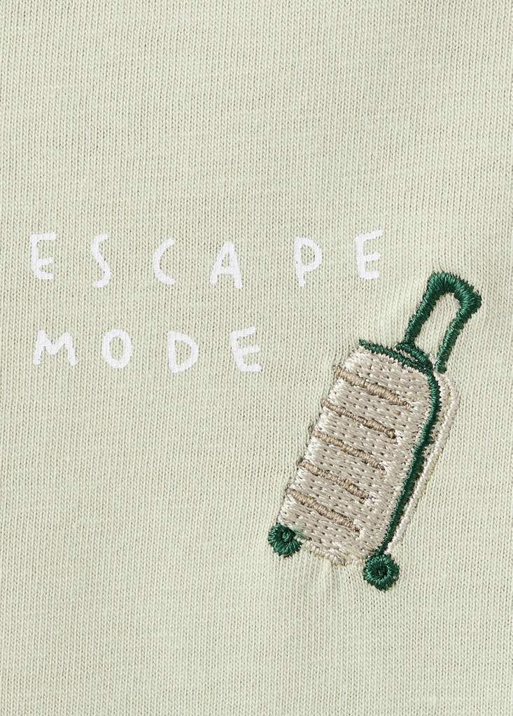 100% cotton t-shirt with embroidered detail — Product image 4 of 8