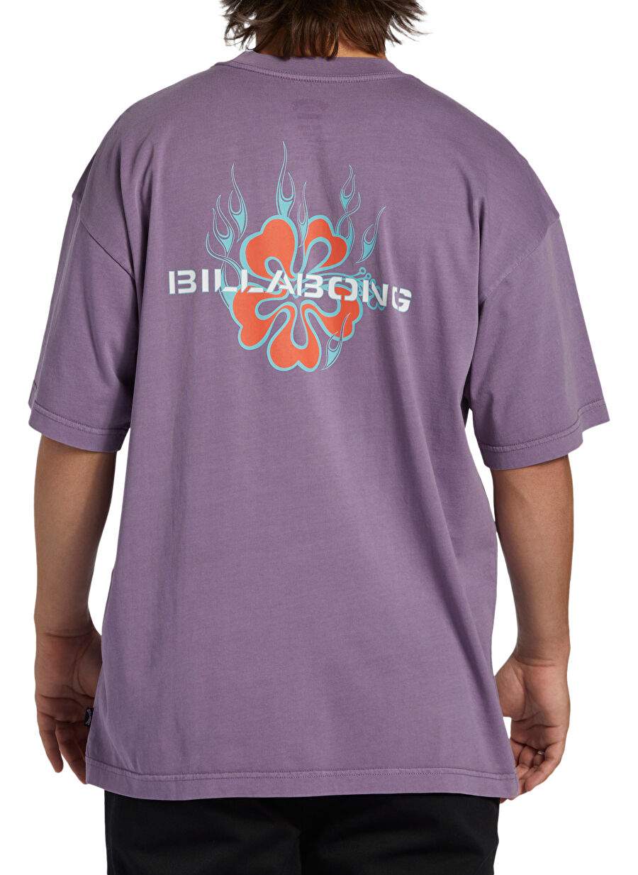 Billabong ABYZT02309_PARADISE BURNIN TEES Purple Regular Fit Patterned Men's T-Shirt — Product image 5 of 7