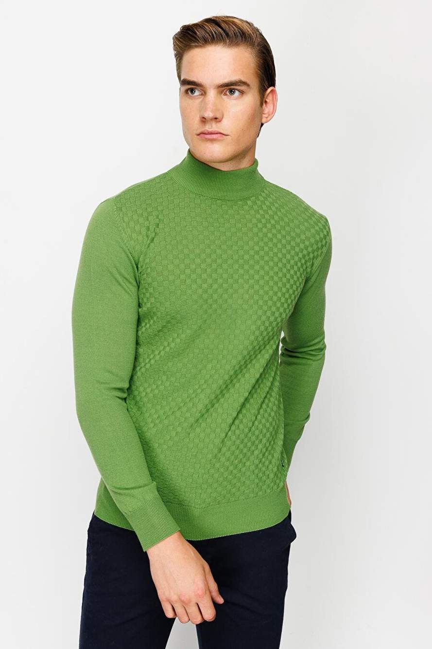 MEN'S GREEN STANDARD HALF FISHERMAN KNITWEAR — Product image 5 of 7