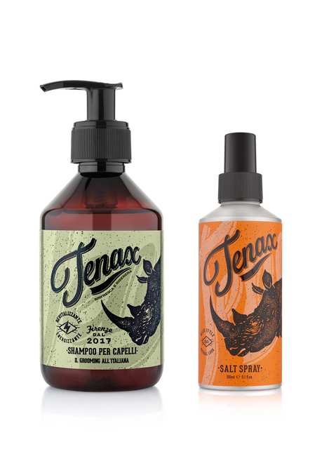 Per Capelli Shampoo + Salt Spray Men's Hair Care Set