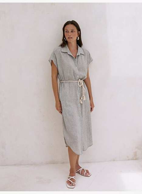 Zaya Shirt Dress - Gray
