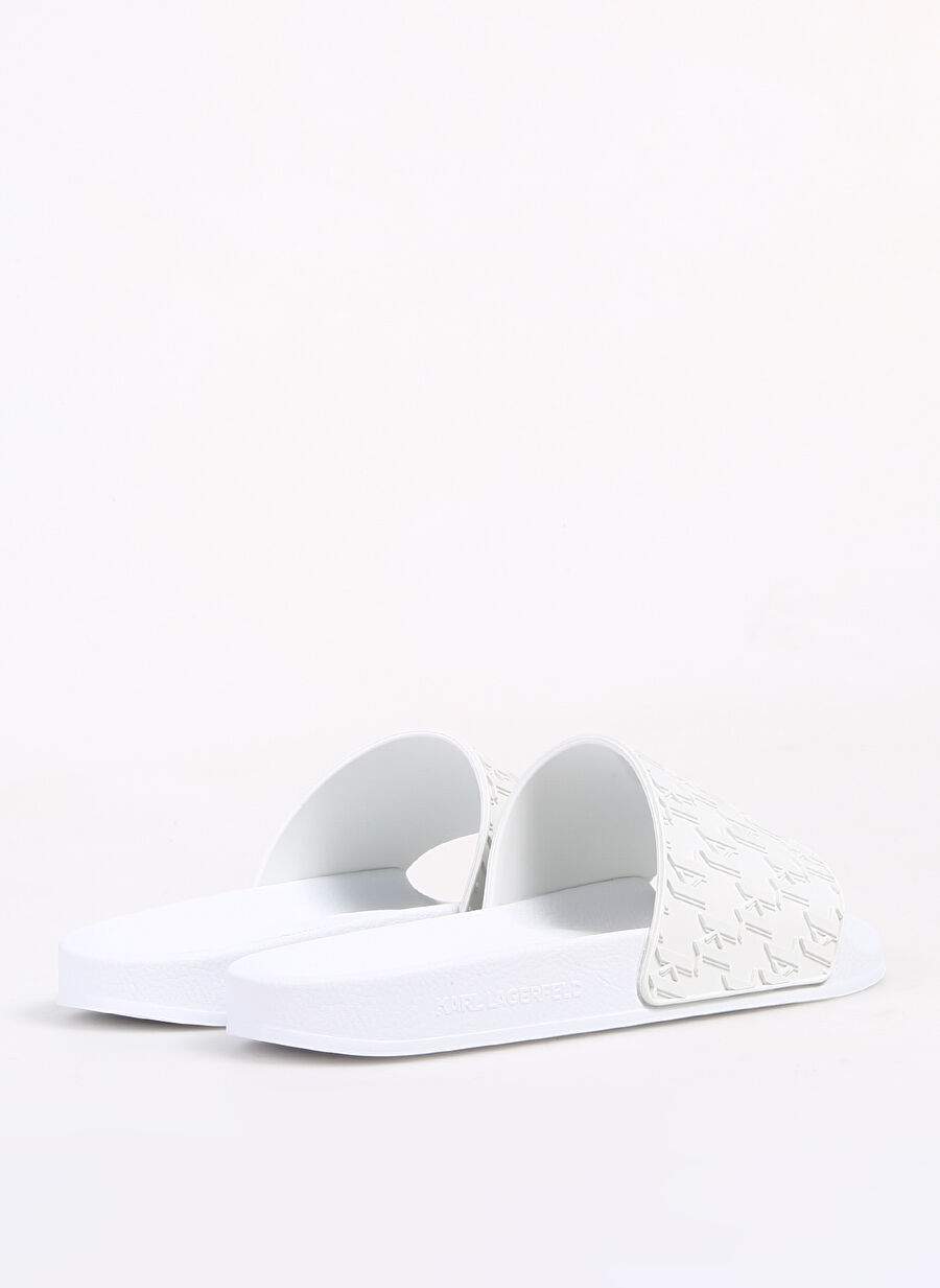 Karl Lagerfeld Beyaz Erkek  Plaj Terliği KONDO Monogram Slide — Product image 3 of 5