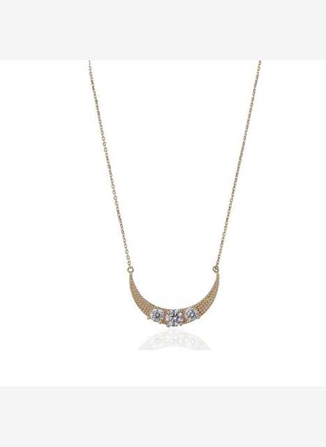 Stone Crescent Necklace