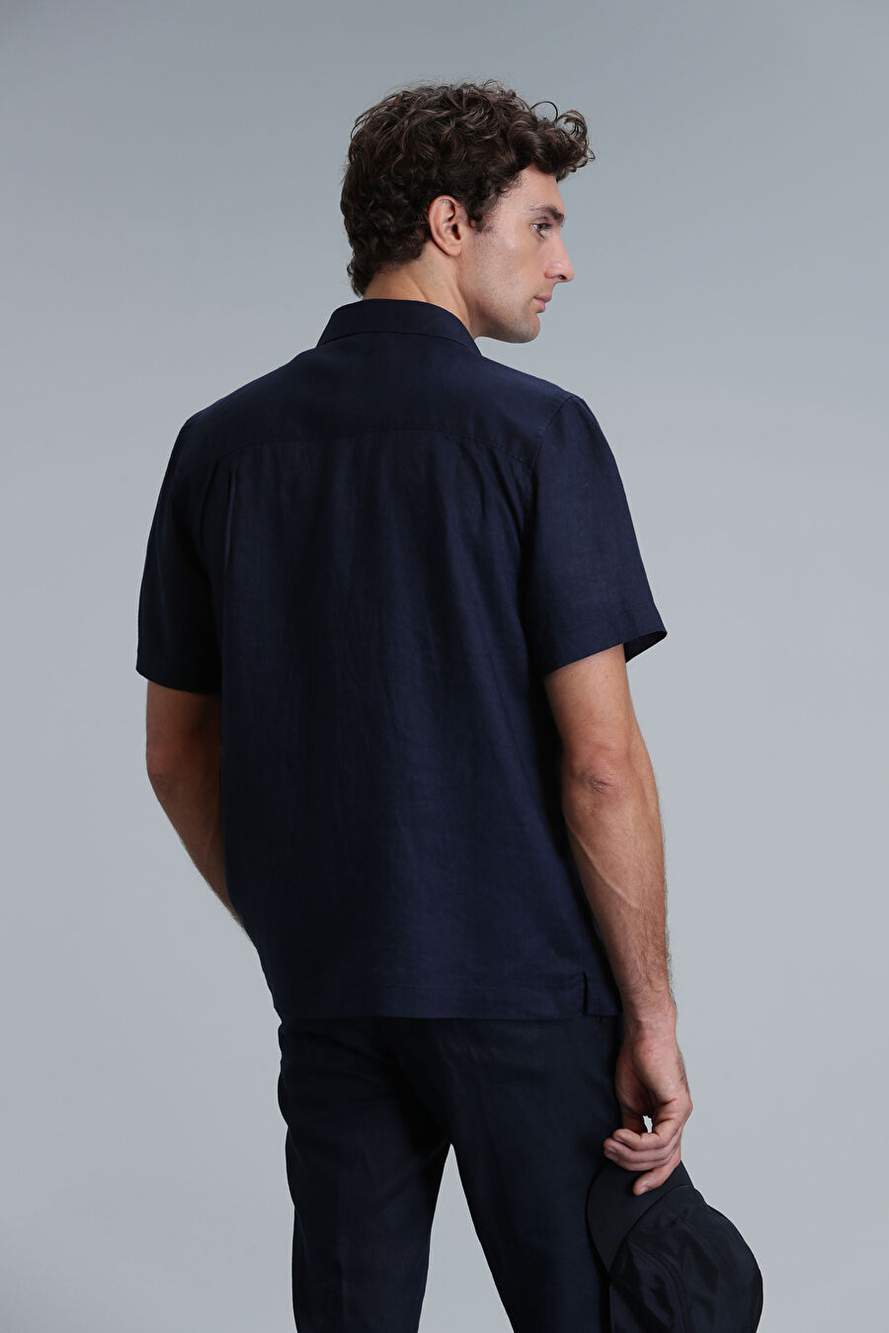 Bert Erkek Basic Gömlek Comfort Fit Lacivert — Product image 6 of 6
