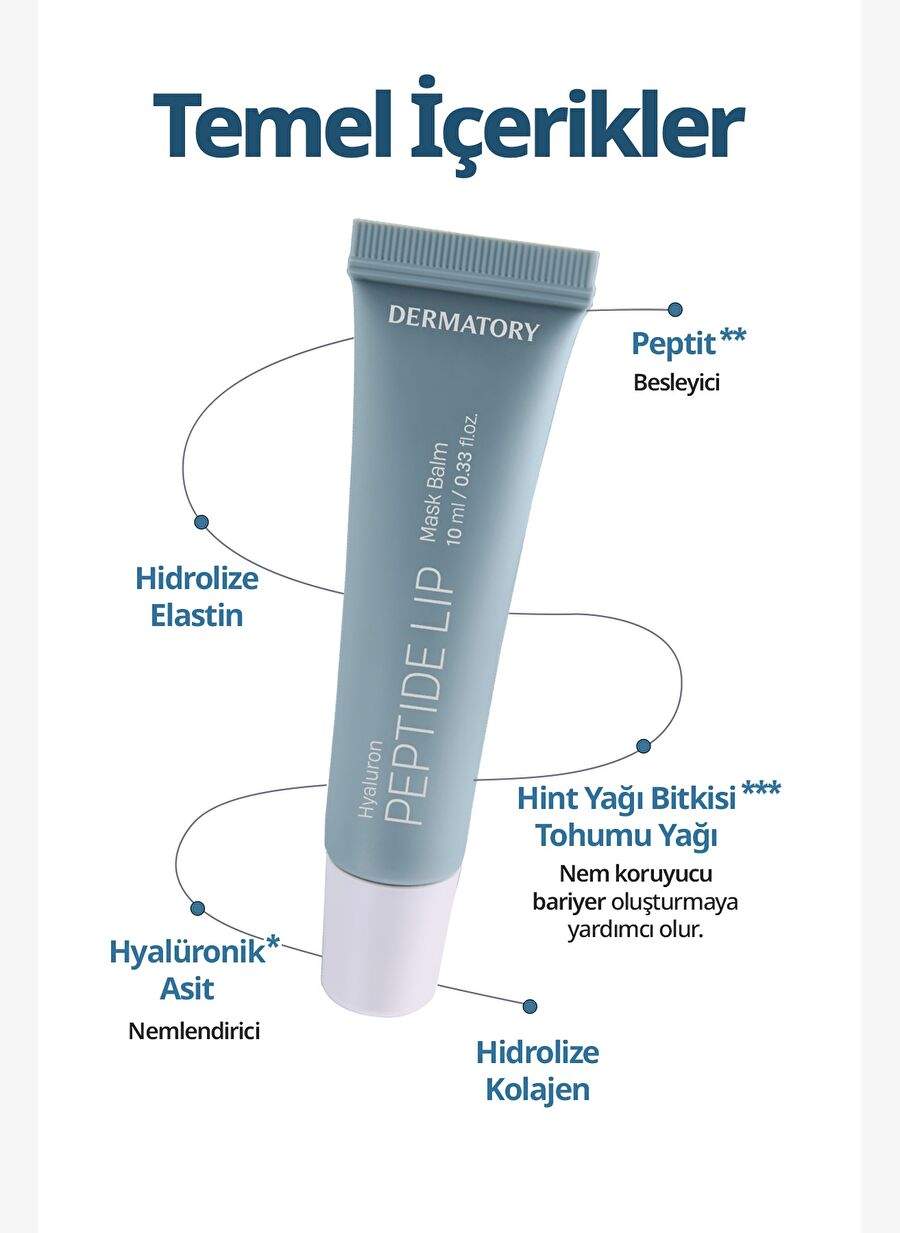 Moisturizing and Plumbing Lip Mask DERMATORY Hyaluron Peptide Volume Lip Mask Balm — Product image 4 of 8