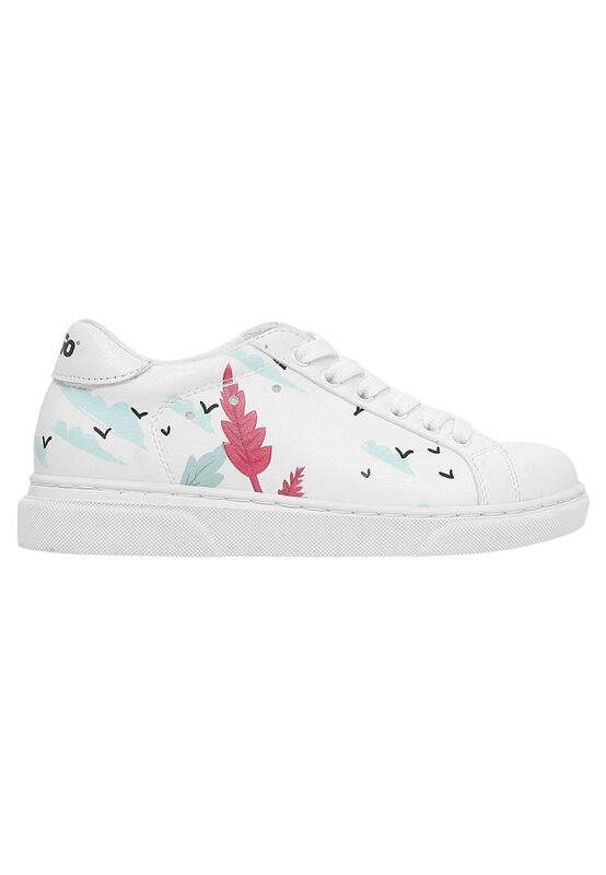 Kids Vegan Leather White Sneakers - State Of Bliss Design — Product image 6 of 8