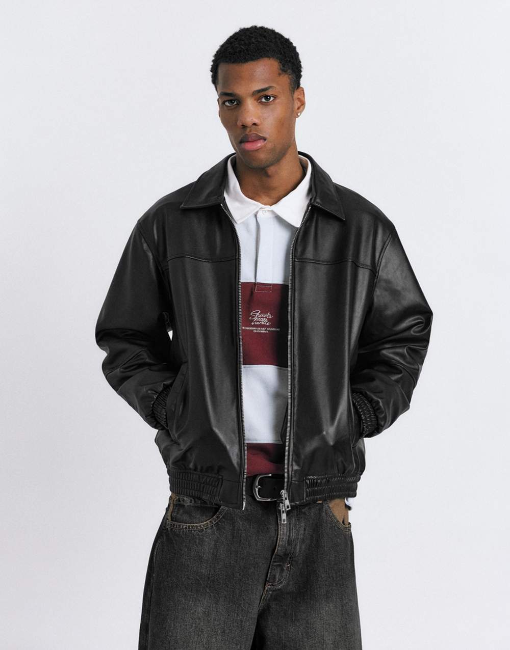 Voluminous leather effect jacket — Product image 12 of 17
