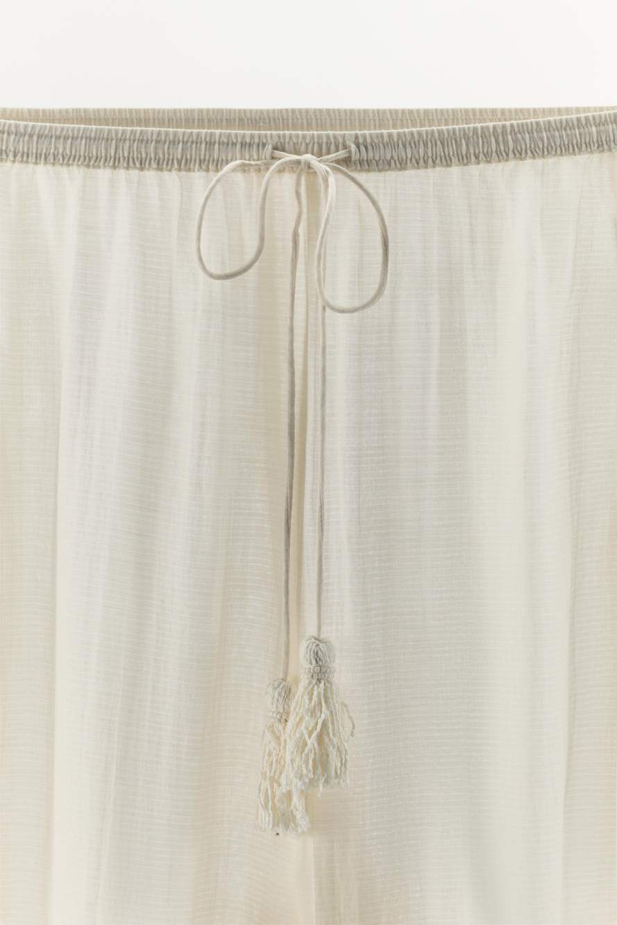 VISCOSE BLEND TROUSERS WITH LACE RUFFLE — Product image 14 of 14