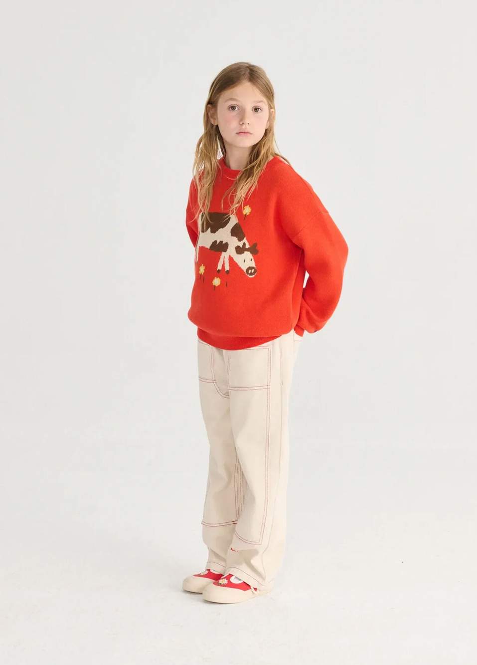 Farm Adventure Jumper Red Girl Sweatshirt — Product image 3 of 3