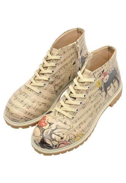 Women Vegan Leather Beige Zipper Ankle Boots - Music on World Off Design