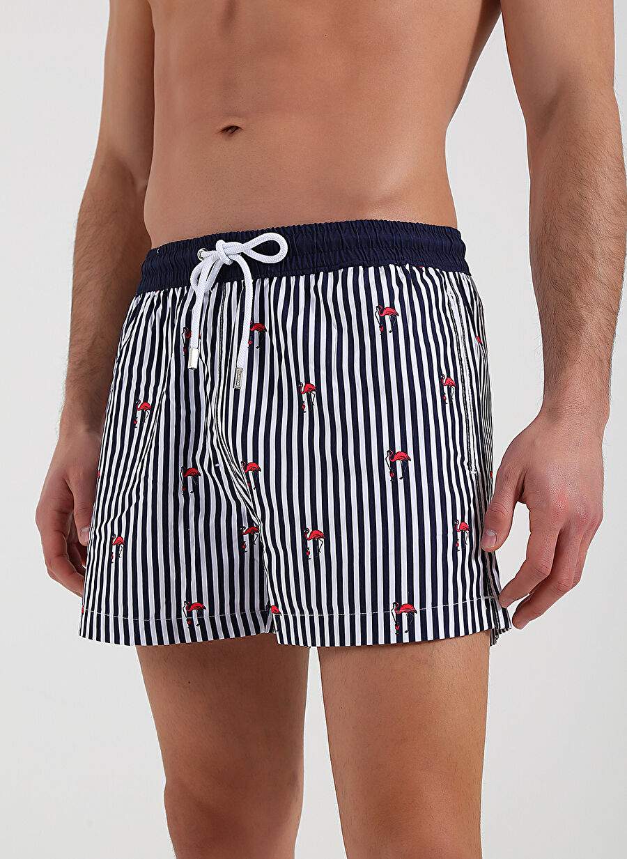 Whitefin Navy Mens Slim Fit Shorts Swimsuit 1036 — Product image 3 of 4