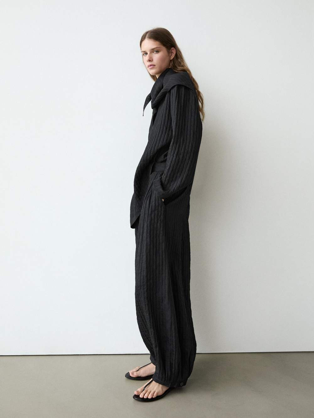 Striped flowing shirt with scarf detail — Product image 19 of 22