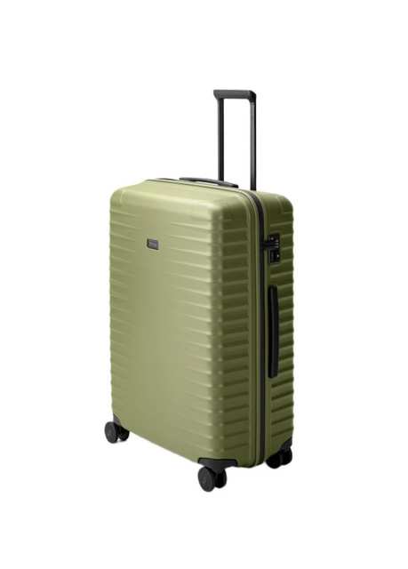 Upgrade 4 Wheel Trolley Green Oversized Suitcase