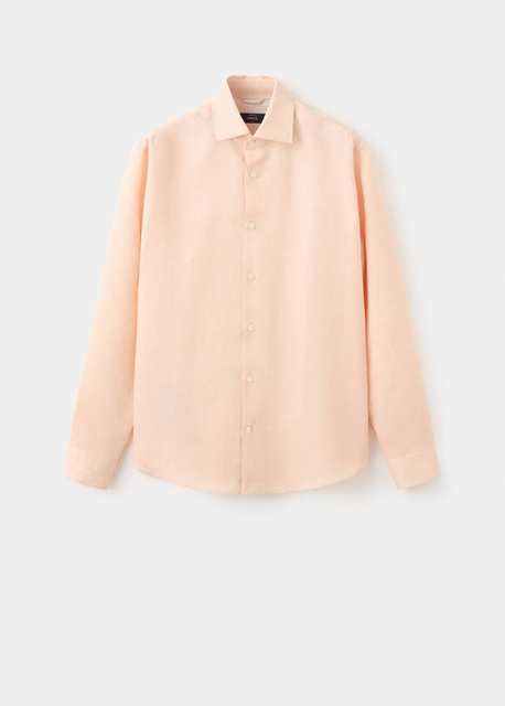 100% linen slim-fit shirt