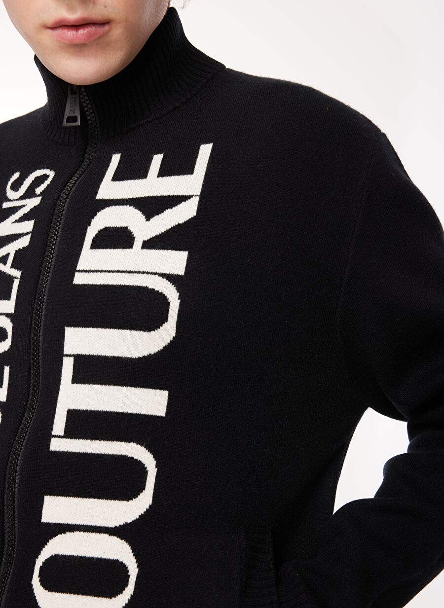 Versace Jeans Couture Black Men's Cardigan 75GAFM12CM11AA0E — Product image 4 of 5