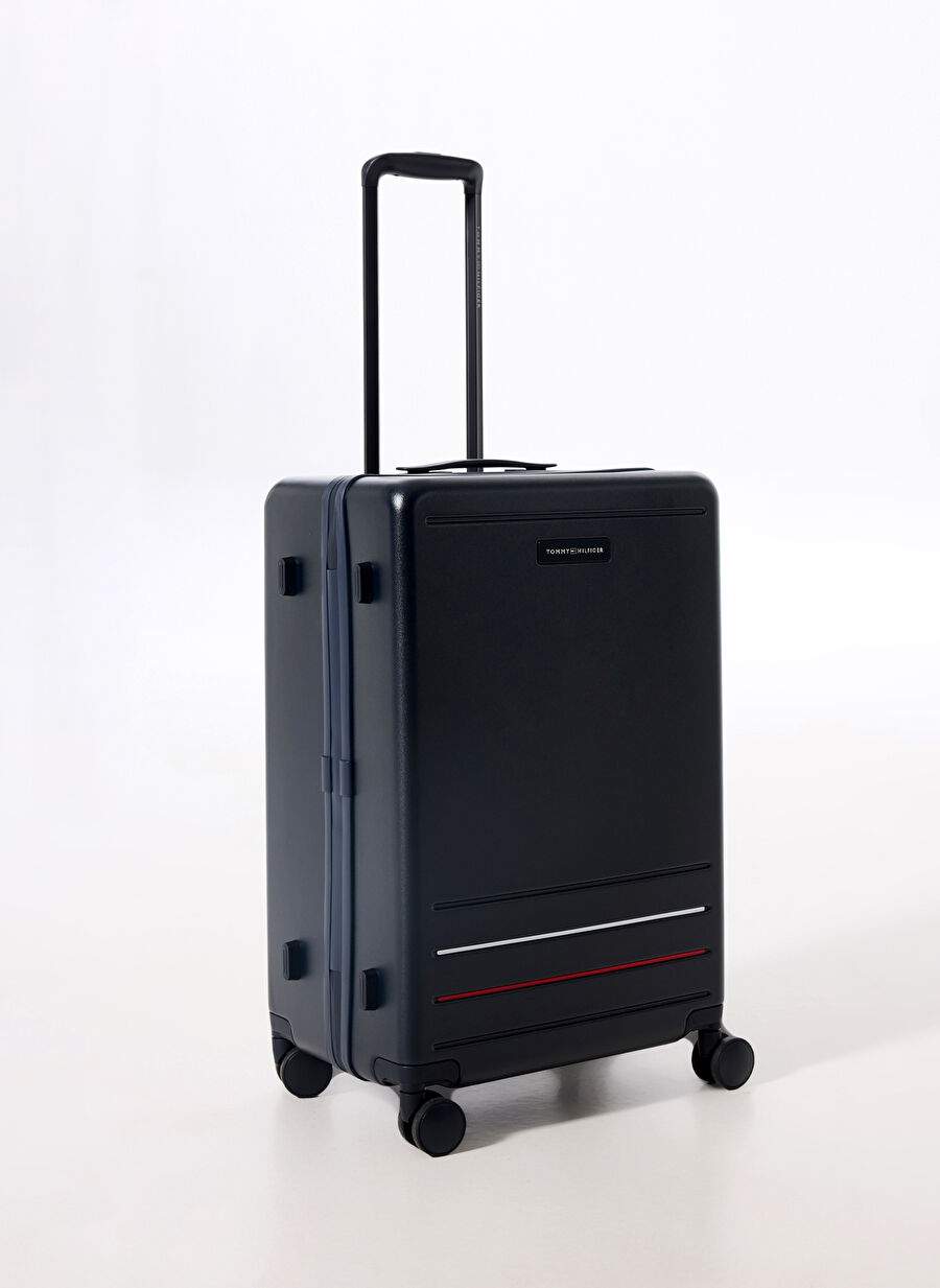 Tommy Hilfiger Navy Men's Pocket Hard Suitcase Th Medium Suitcase — Product image 6 of 25