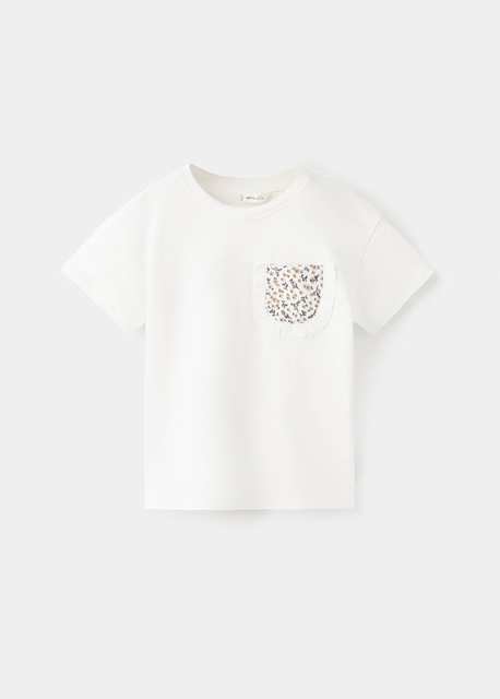 Cotton T-shirt with embroidered pocket