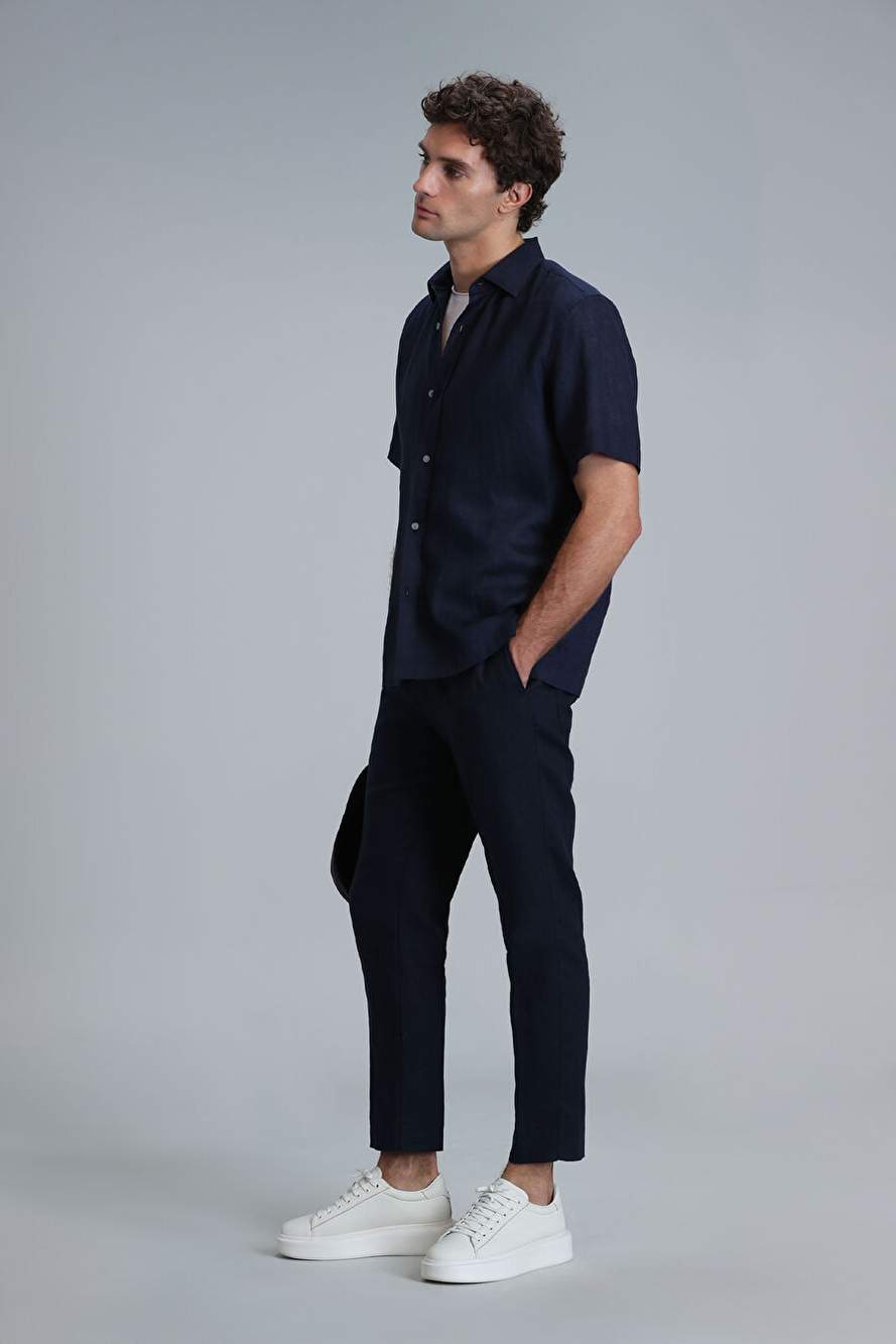Bert Erkek Basic Gömlek Comfort Fit Lacivert — Product image 3 of 6