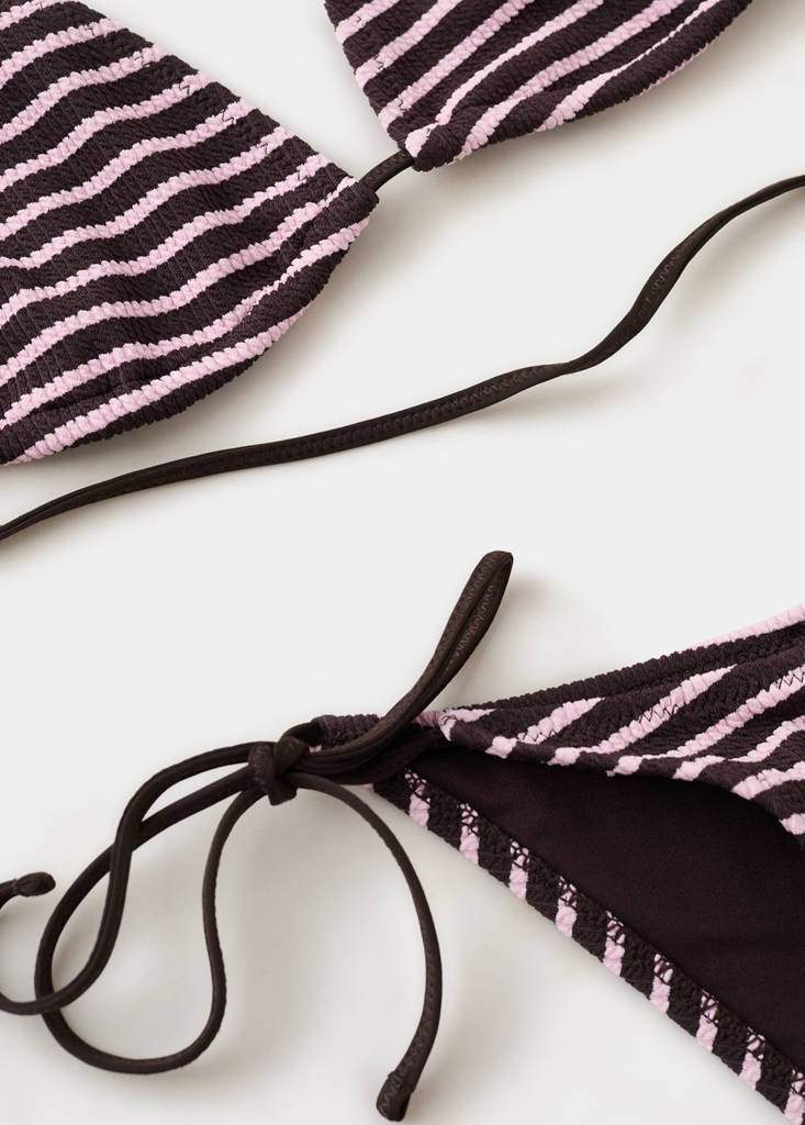 Striped triangle bikini top — Product image 4 of 7
