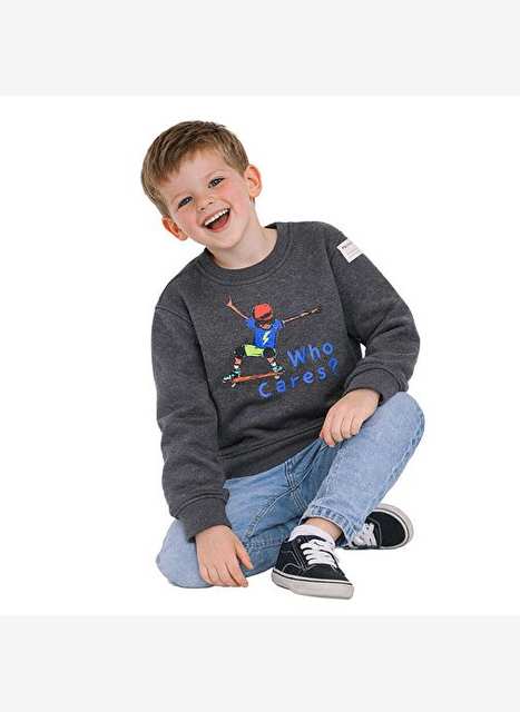 Hupalupa Basic Sweatshirt Siyah Skate 5 6 Yas