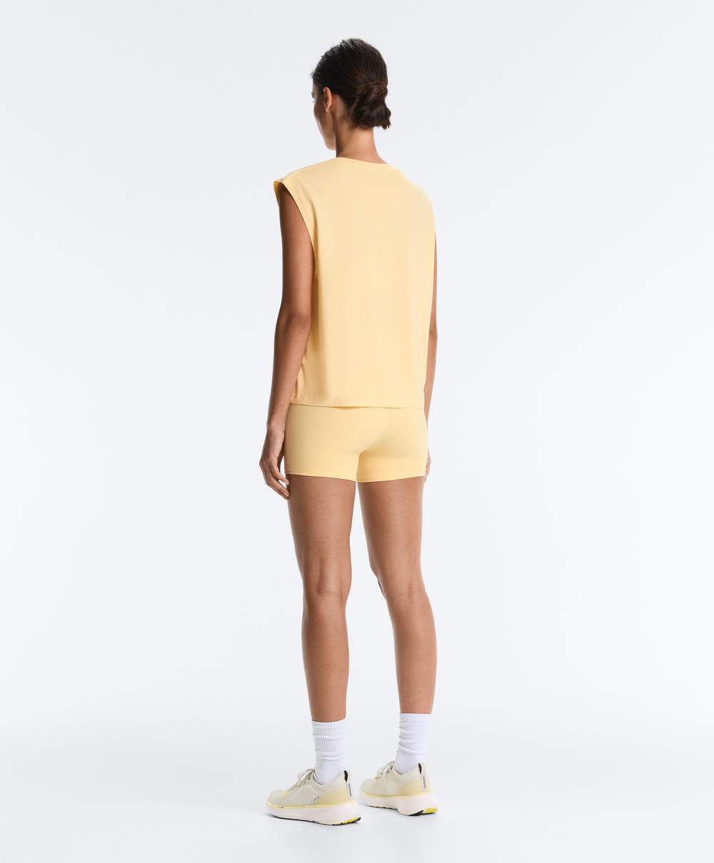 Cotton blend sleeveless T-shirt — صورة المنتج 7 من 8
