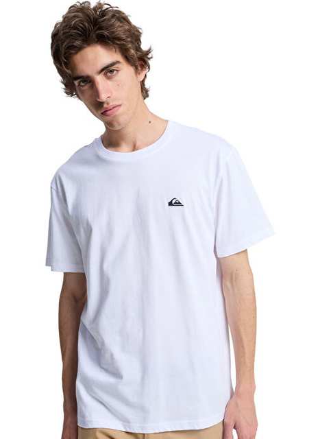Quiksilver White Basc Ss Tee Young Men Men T Shrt Eqyzt07711