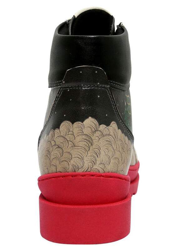Women Vegan Leather Black Boots - Cold Hands Warm Hearts Design — Product image 6 of 8